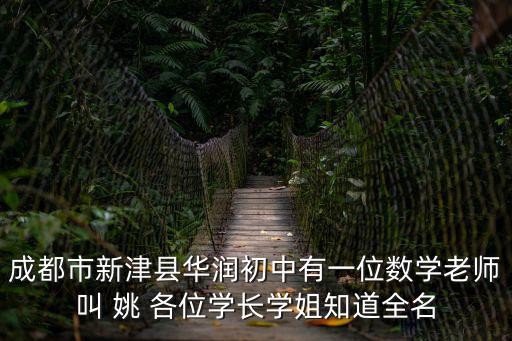 成都市新津縣華潤初中有一位數學老師叫 姚 各位學長學姐知道全名
