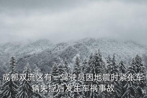 成都雙流區有一駕駛員因地震時緊張車輛失控后發生車禍事故