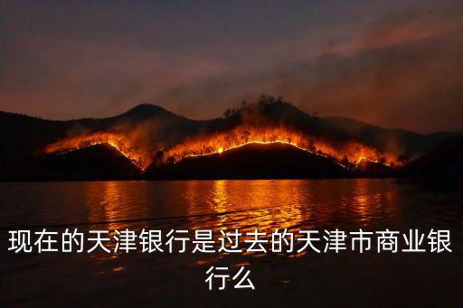 現在的天津銀行是過去的天津市商業銀行么