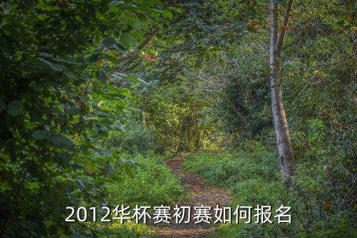 2012華杯賽初賽如何報名