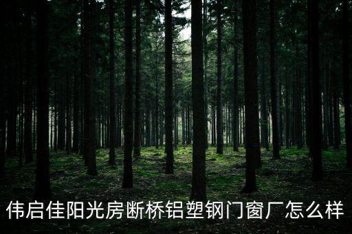 偉啟佳陽光房斷橋鋁塑鋼門窗廠怎么樣