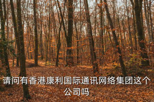 請問有香港康利國際通訊網(wǎng)絡(luò)集團(tuán)這個(gè)公司嗎
