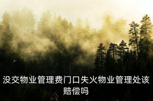沒交物業(yè)管理費(fèi)門口失火物業(yè)管理處該賠償嗎