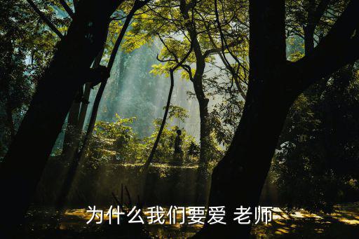 為什么我們要愛 老師