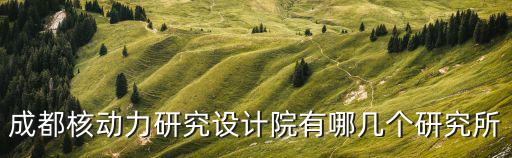 成都核動力研究設計院有哪幾個研究所