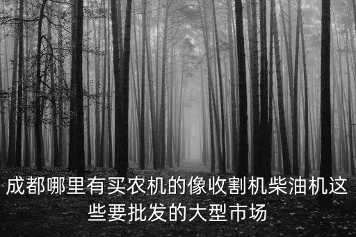 成都哪里有買農機的像收割機柴油機這些要批發的大型市場