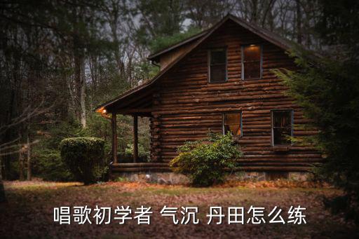 唱歌初學者 氣沉 丹田怎么練