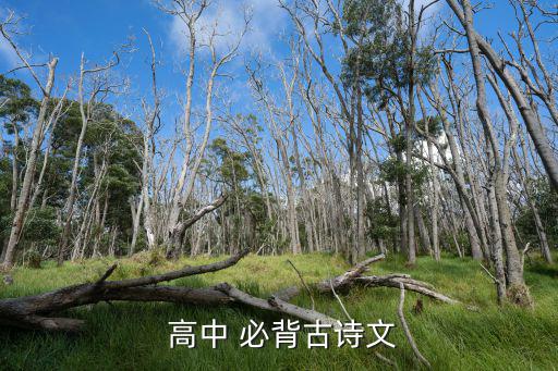  高中 必背古詩文