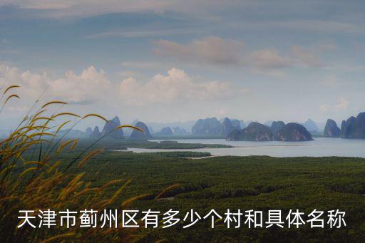 天津市薊州區(qū)有多少個村和具體名稱