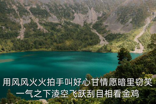 用風(fēng)風(fēng)火火拍手叫好心甘情愿暗里竊笑一氣之下淩空飛躍刮目相看金雞