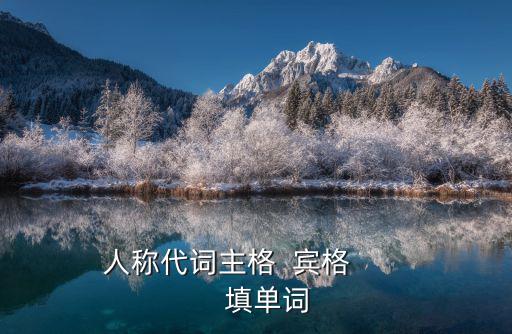 人稱代詞的主格和賓格，人稱代詞主格  賓格          填單詞