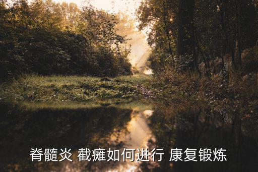 脊髓炎 截癱如何進行 康復鍛煉