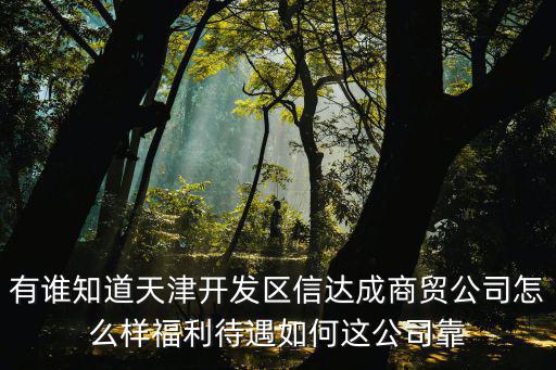 有誰知道天津開發(fā)區(qū)信達(dá)成商貿(mào)公司怎么樣福利待遇如何這公司靠