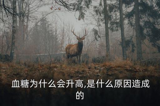  血糖為什么會升高,是什么原因造成的