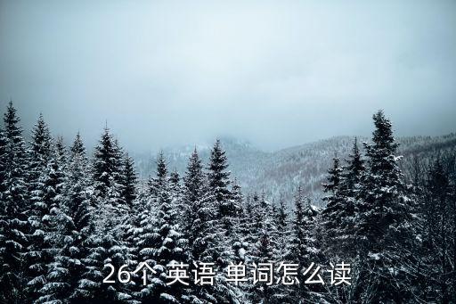 26個(gè) 英語 單詞怎么讀