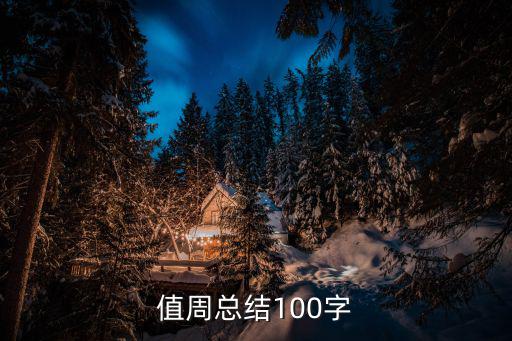 值周總結100字