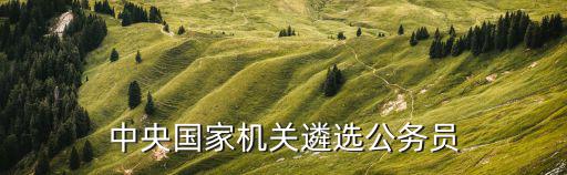 中央國家機關遴選公務員