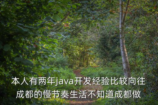 本人有兩年java開發經驗比較向往成都的慢節奏生活不知道成都做
