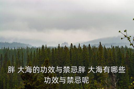 胖 大海的功效與禁忌胖 大海有哪些功效與禁忌呢