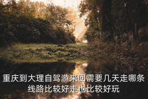 重慶到大理自駕游來回需要幾天走哪條線路比較好走也比較好玩