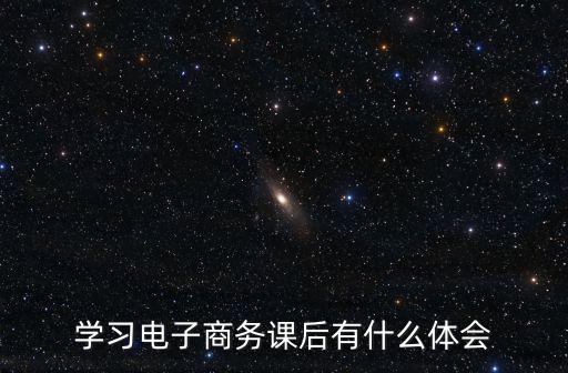 學習電子商務課后有什么體會