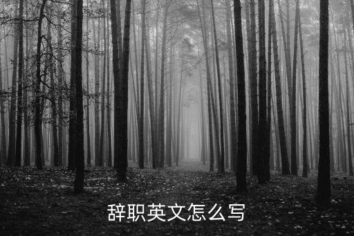 辭職英文怎么寫