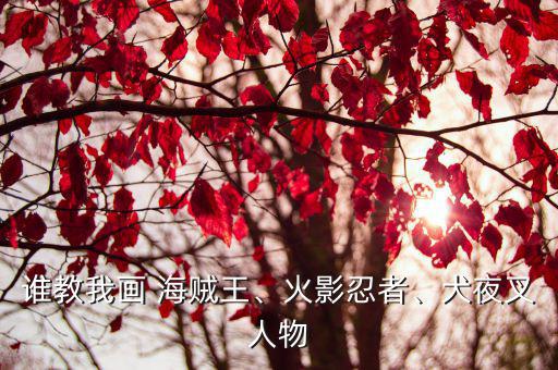 誰教我畫 海賊王、火影忍者、犬夜叉人物