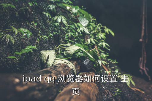 ipad qq 瀏覽器如何設置 主頁