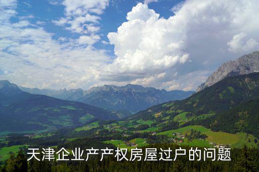 天津企業(yè)產(chǎn)產(chǎn)權(quán)房屋過戶的問題
