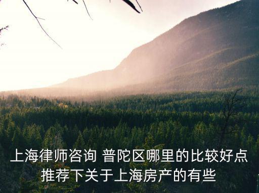 上海市木誠(chéng)木律師事務(wù)所，上海律師咨詢 普陀區(qū)哪里的比較好點(diǎn)推薦下關(guān)于上海房產(chǎn)的有些