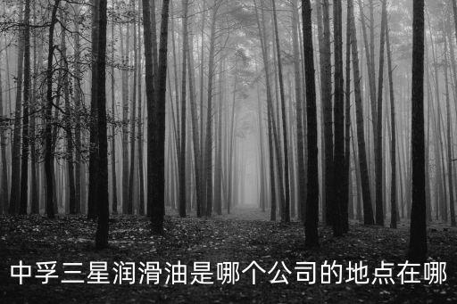 中孚三星潤滑油是哪個公司的地點在哪