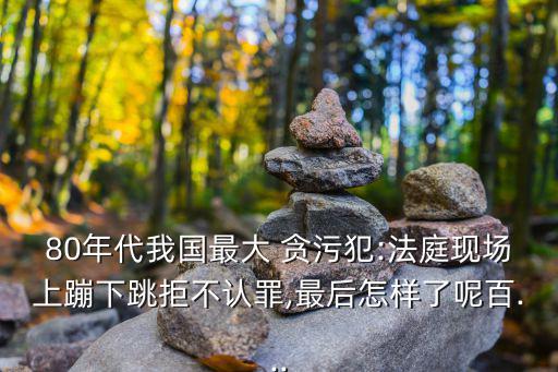 80年代我國最大 貪污犯:法庭現場上蹦下跳拒不認罪,最后怎樣了呢百...