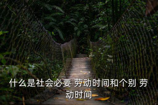 個別勞動時間,正常生產條件下的勞動時間有何差別?