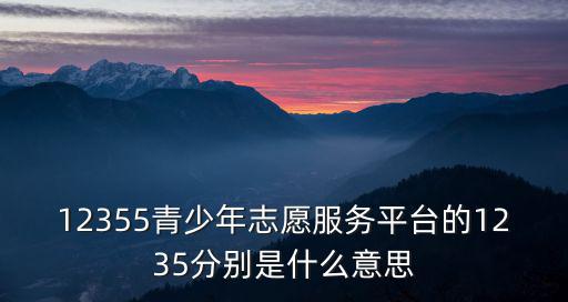 12355，12355用語言表達是什么意思