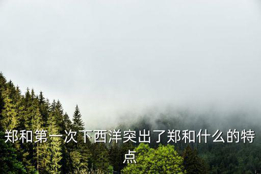 鄭和第一次下西洋突出了鄭和什么的特點