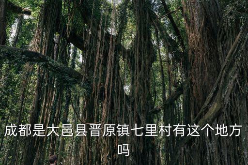 成都是大邑縣晉原鎮七里村有這個地方嗎