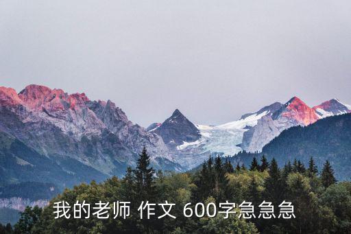 我的老師 作文 600字急急急