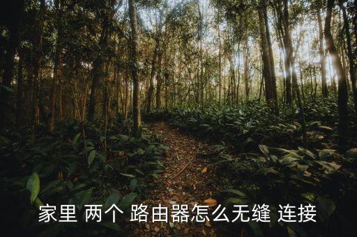 家里 兩個 路由器怎么無縫 連接