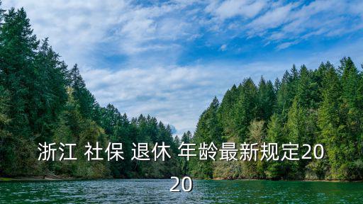 浙江 社保 退休 年齡最新規定2020
