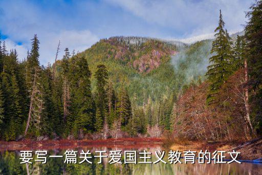 要寫一篇關(guān)于愛國主義教育的征文