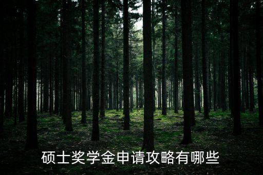 碩士獎(jiǎng)學(xué)金申請(qǐng)攻略有哪些