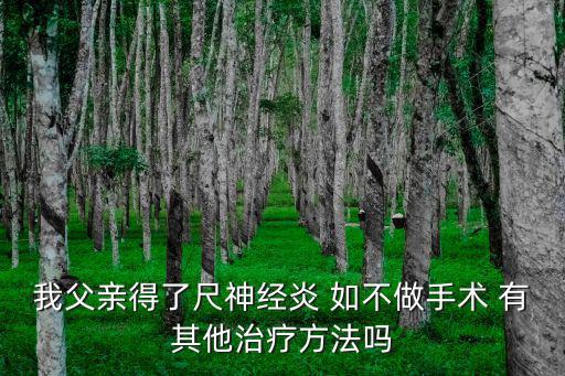 天津市環(huán)湖醫(yī)院閆主任，我父親得了尺神經(jīng)炎 如不做手術(shù) 有其他治療方法嗎