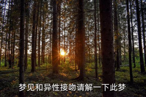 夢見和異性接吻請解一下此夢