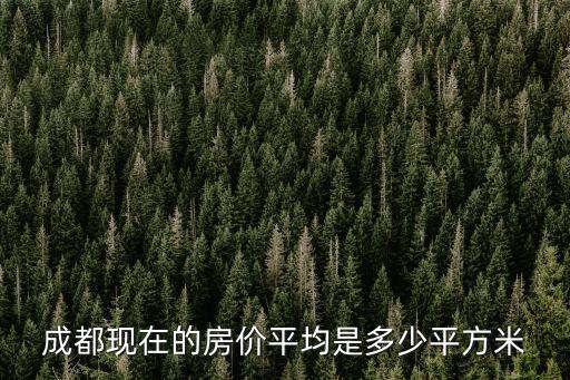 成都現在的房價平均是多少平方米