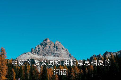 粗糙的反義詞,本地新增13起輸入型病例沒有本土病例