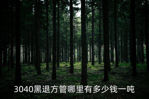 3040黑退方管哪里有多少錢一噸