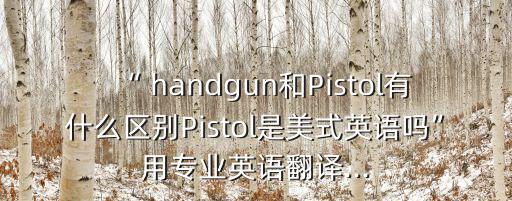 handgun,這些奇怪手槍可能不是手槍!