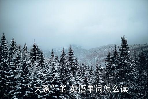 “ 大象”的 英語單詞怎么讀