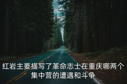 重慶市紅巖陳列，紅巖主要描寫了革命志士在重慶哪兩個集中營的遭遇和斗爭