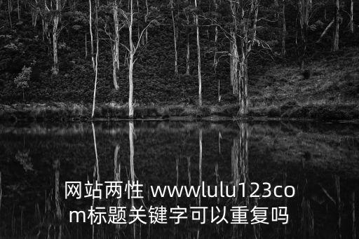 午夜兩性網(wǎng)，之前網(wǎng)站兩性 wwwlulu123com的關(guān)鍵詞排名在第一穩(wěn)定有一段時間